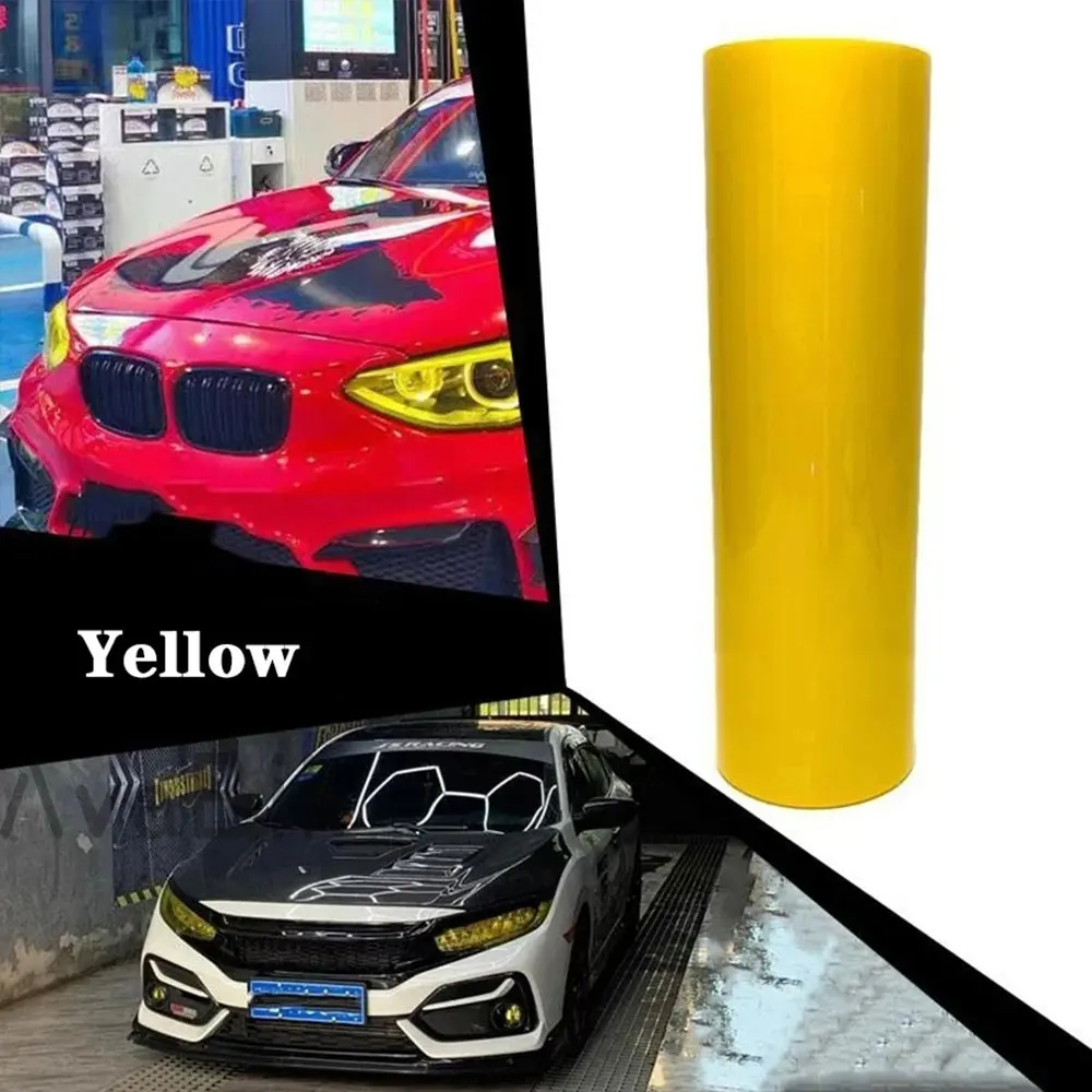 Yellow Car Sticker Headlight Taillight Tint TPH Protective Wrap Taillight Vinyl lamp Film Anti-scratch Motorcycle Car Accessorie
