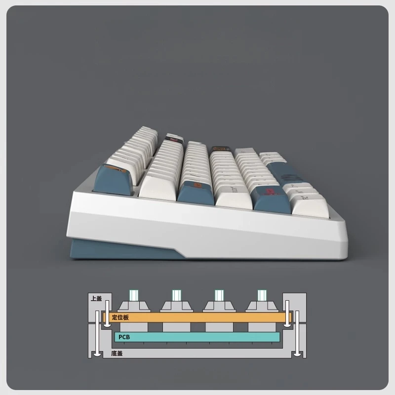 Darmoshark Top87 Wireless Mechanical Keyboard Tri-Mode Long Life Hot-Swap Customizable Driver Ergonomic Gaming Keyboard PC Gifts