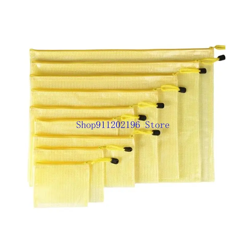 

P82A 9 шт. прозрачные сумки для документов из ПВХ, мультиразмерный кошелек для документов, сумка-органайзер на молнии для для