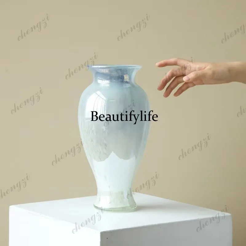 E182 Medieval vase glass water-raised flower arrangement tabletop ornament hydroponic flower utensils, French style
