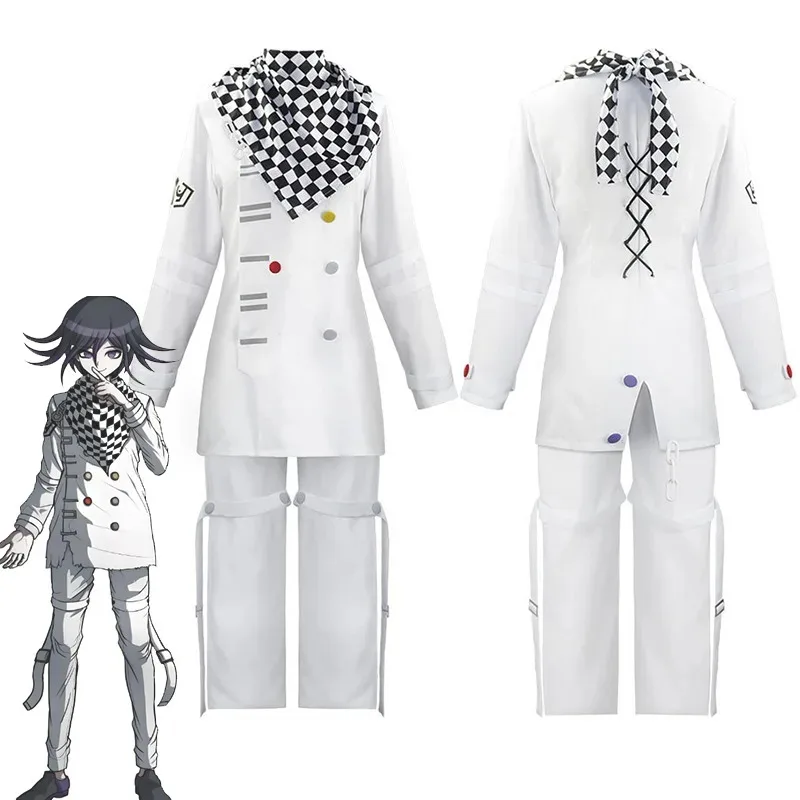Аниме Danganronpa V3 Kokichi Oma, карнавальный костюм, униформа президента, шарф, полный комплект, карнавальное платье на Хэллоуин, костюмы для мальчиков; 8