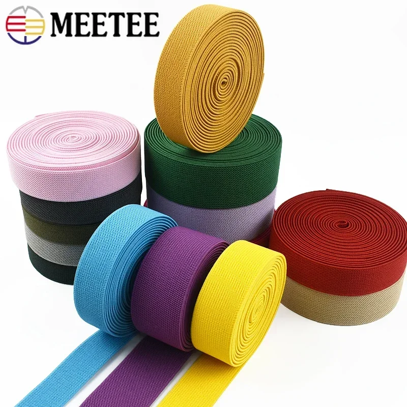 2Meters 10-50mm Meetee Sewing Elastic Band Trousers Rubber Bands Underwear Elastics Rubbers for Swimsuit Strap Tape Accessories