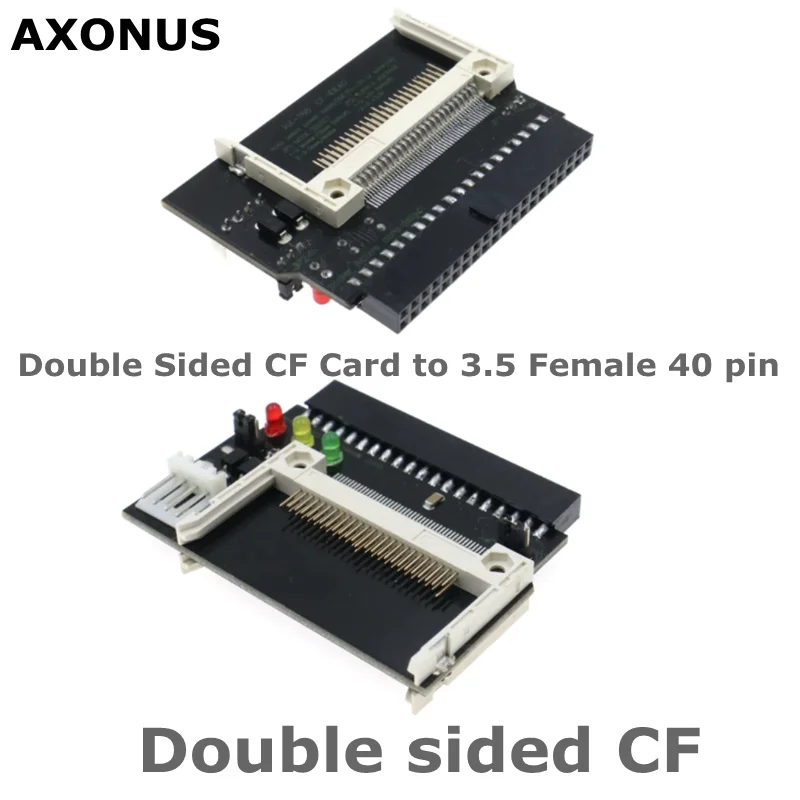New Black Double Sided CF Card to 3.5 Female 40 pin cf to IDE Adapter Converter Card Standard IDE True-IDE Mode for PC Hard Disk