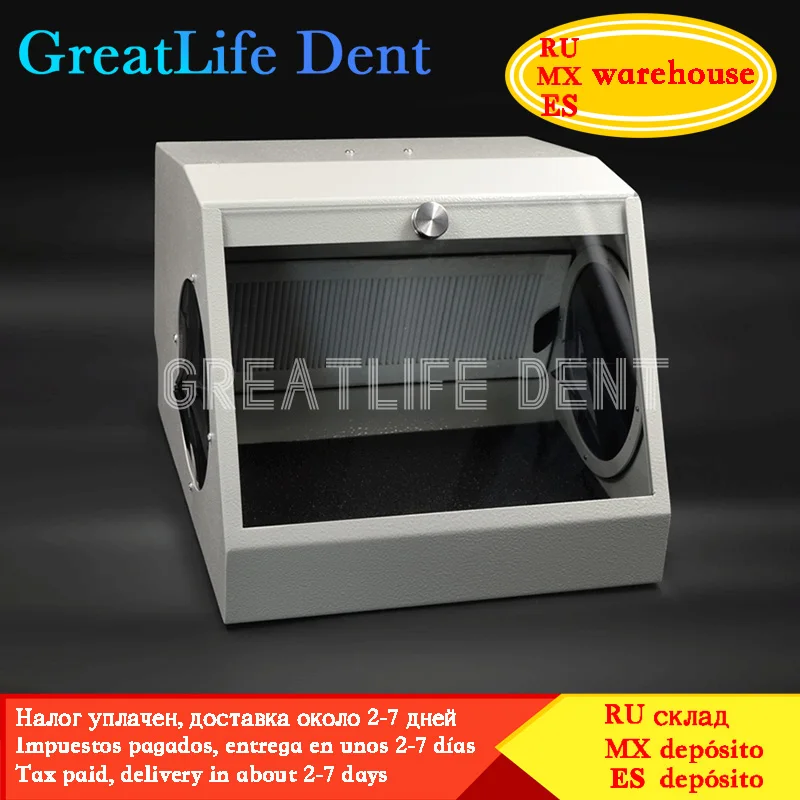 Great life Dent Labor Dental ausrüstung Klinik Staubs ammler Vakuum extraktor Dental labor Staubs chneidbox Staub dichte Box mit LED