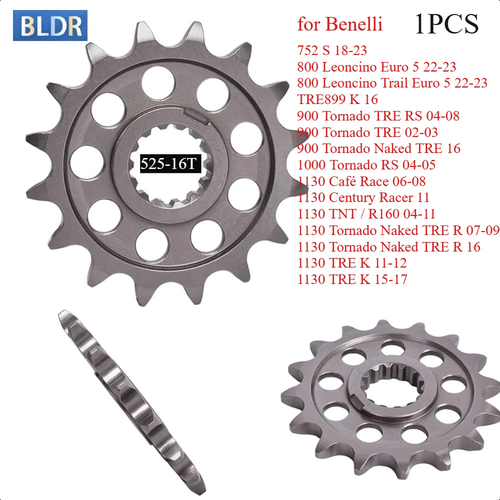 16T Front Sprocket for Benelli 752 S 2018-2023 800 Leoncino 900 Tornado TRE RS 1000 Tornado 1130 TNT Tornado Naked 1130 TRE K
