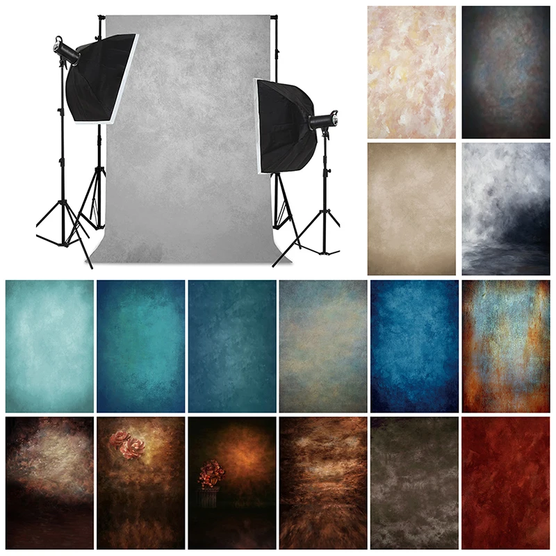 3x5ft/5x7ft Blue Pattern Tie Dye Photography Backdrops Vintage Photo Vinyl Non-Woven Fabric Mixed Background Props