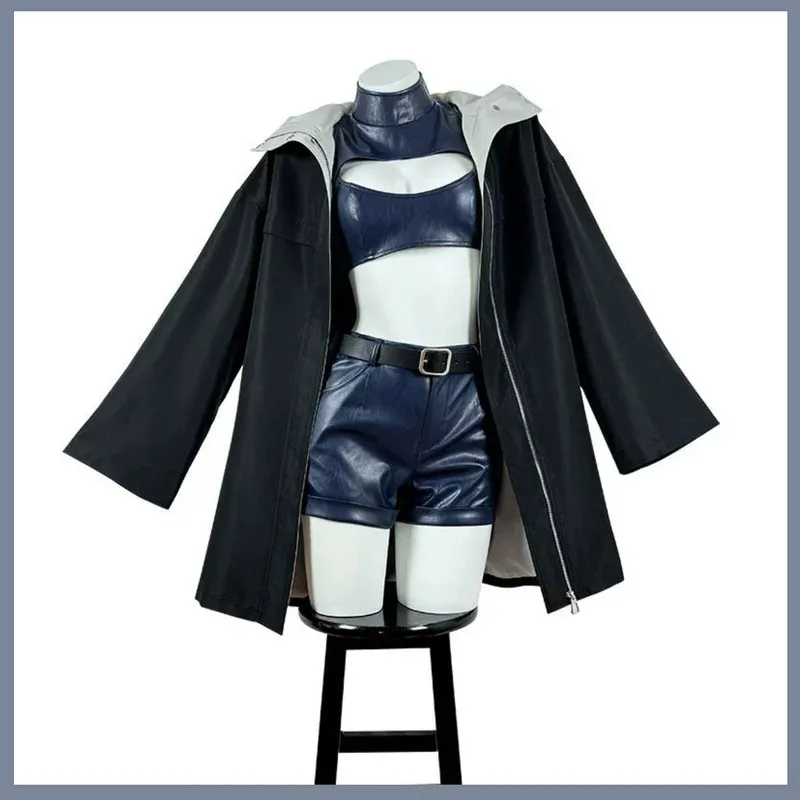 Anime CALL OF THE NIGHT Nanakusa Nazuna Cosplay Costume Coat PU Tube Tops Shorts Uniform Wig Woman Sexy Carnival Suit cm;5
