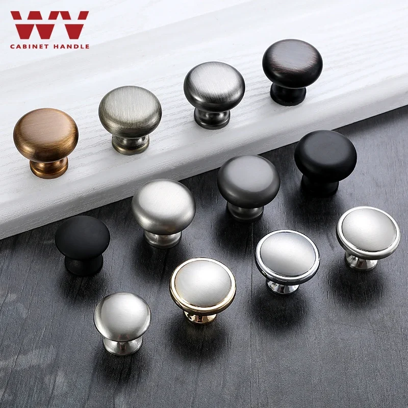 YM Brass Bronze Round Single Hole Kitchen Accessories Handles Door Dressers Cabinet Drawer Knobs Modern Furniture Wardrobe Pulls