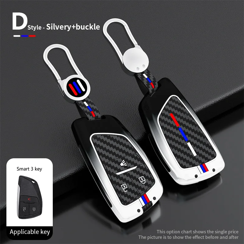 For GMC Yukon for Chevrolet Tahoe Suburban 2021 2022 2023 for Buick ENVISION S Plus Avenir Metal Car Key Cover Fob Case Shell