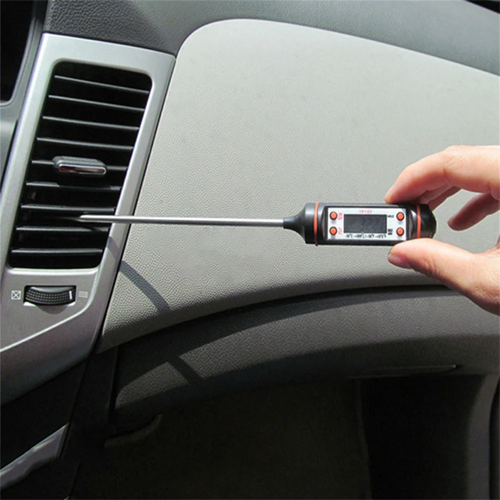 Car Air Condition Outlet Needle Type LCD Digital Gauge Check Kitchen Thermometer Range Minus -50~+300 Degrees Thermometer Gauge