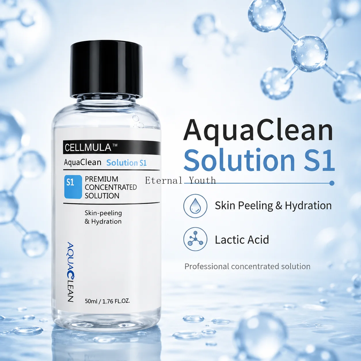 AquaClean S1 S2 S3 Solution Set 50ml Concentrated Liquid for Aqua Facial Beauty Device Hydrating Cleansing Care