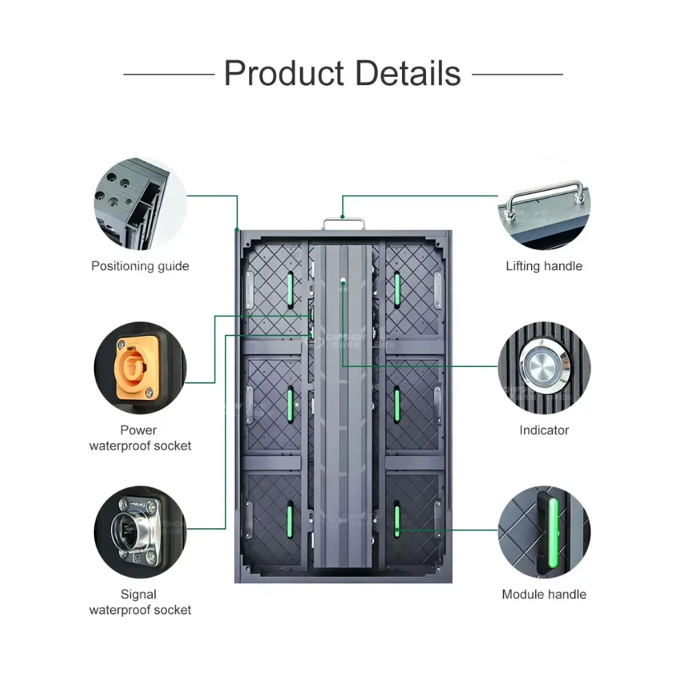 5500Nits IP65 Outdoor Light Emitting Diode Ultra-thin high definition advertising display Billboard Video Wall Panel Stadium Sta