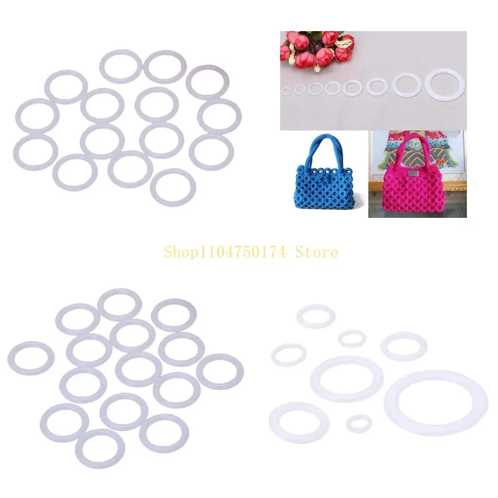 

DIY Crochet Ring Circle Hook Plastic Craft Tool Accessory for Handbag Car for Se top sale