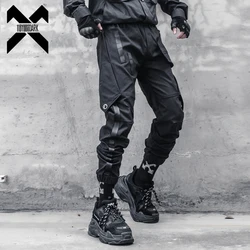 Hip Hop Cargo Pants 2022 Autumn Tactical Irregular Patchwork Joggers Trousers for Men Elastic Waist Fahsion Harem Pants