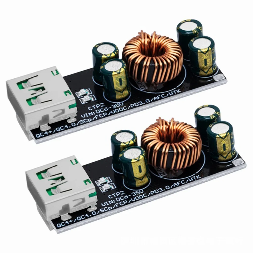 Adaptador de carga rápida para teléfono móvil QC4.0 QC3.0 USB tipo C, módulo reductor de voltaje de 6-35V, placa de carga rápida para teléfono móvil