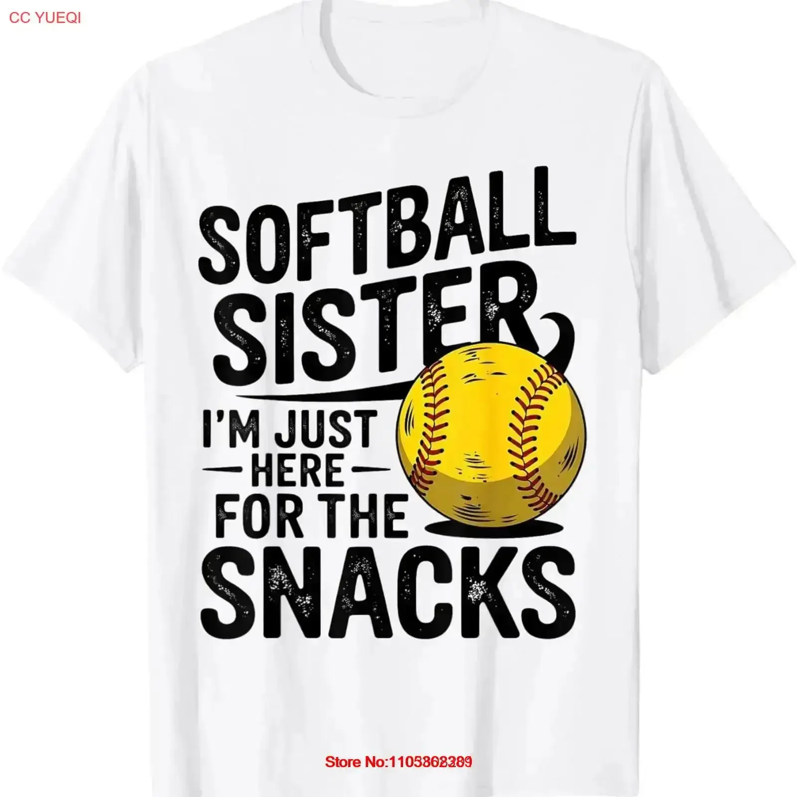 Meine Schwester spielt Softball, ich bin hier wegen der Snacks. Bruder-Kinder-T-Shirt, Vintage-Stil, gewaschen, atmungsaktiv, leicht dehnbar, leicht vintage