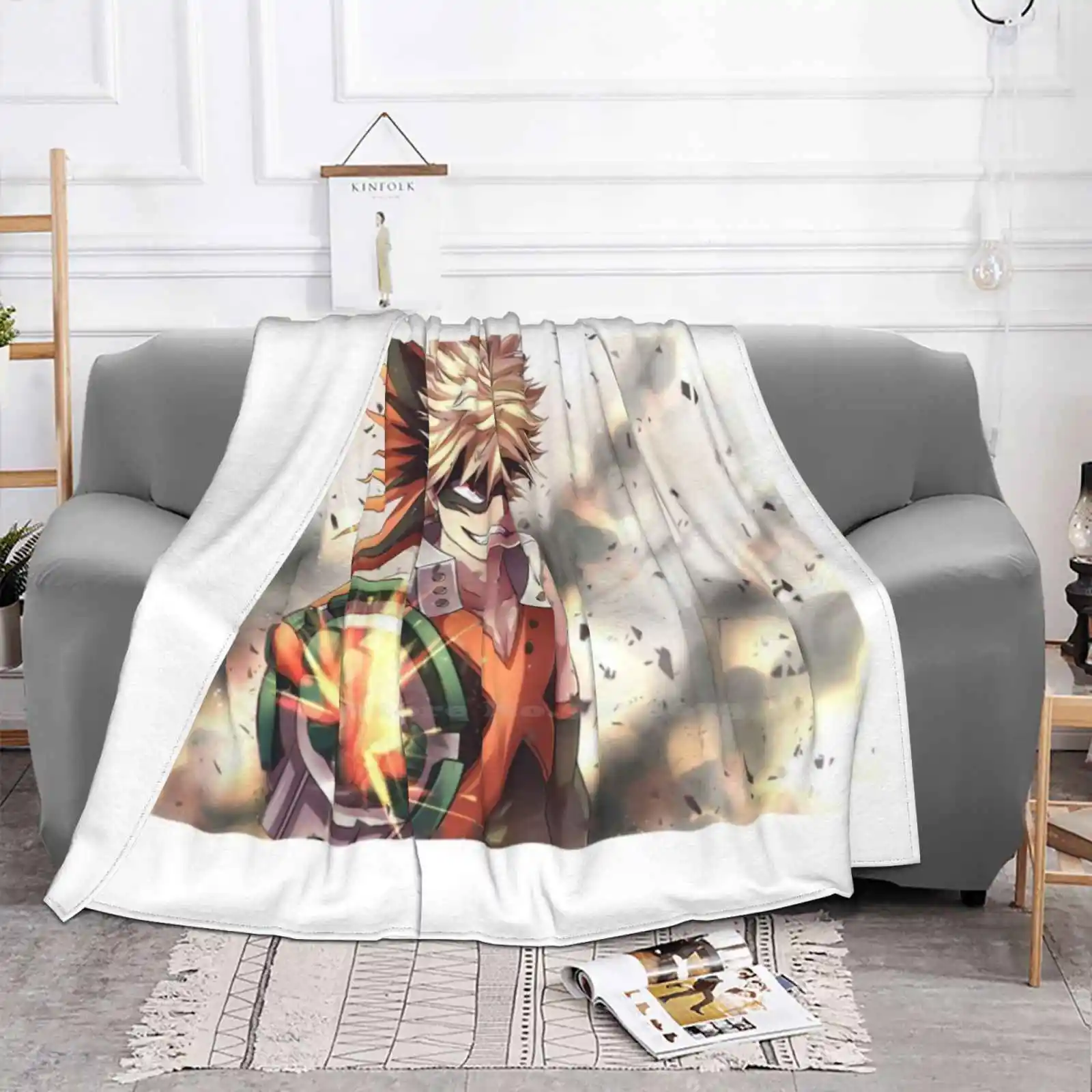 Bakugou Bnha For Home Sofa Bed Camping Car Plane Travel Portable Blanket Bakugou Katsuki Kacchan Bnha Boku No Hero Academia