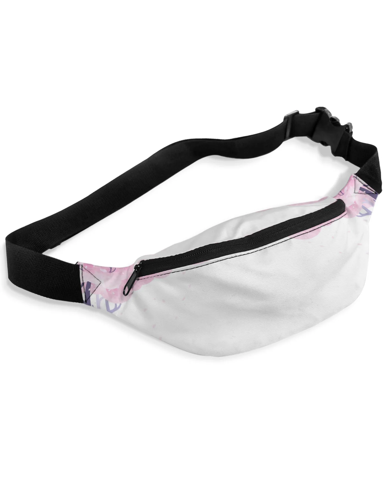 Cartoon Cherry Blossom Fox Men Women Waist Bag Fanny Pack Purse Large Phone Belt Bag Wallet Pouch Waterproof Banana Hip Bags