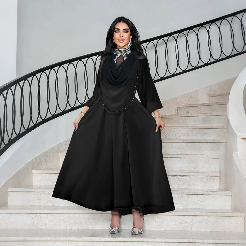 Eid abayas para mulher vestido muçulmano luxo diamante abaya dubai kaftan ramadan islam jalabiya caftan robe femme musulmane vestidos