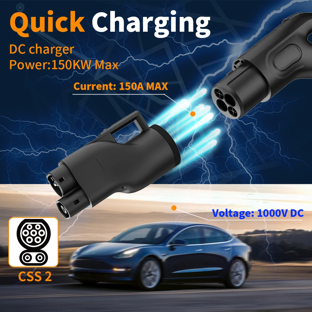 Unirise 150KW EV Fast Charging Plug Fast EV Charger CHAdeMO Connector CHAdeMO To CCS2 Adapter CHAdeMO Adapter