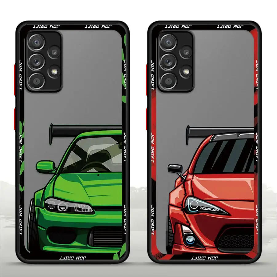Hülle für Samsung Galaxy A34 A36 A54 A16 A15 A73 A33 A14 A23 A52S A72 A56 A55 A17 A52 A35 A53 Handyhülle Jdm Supercar Auto