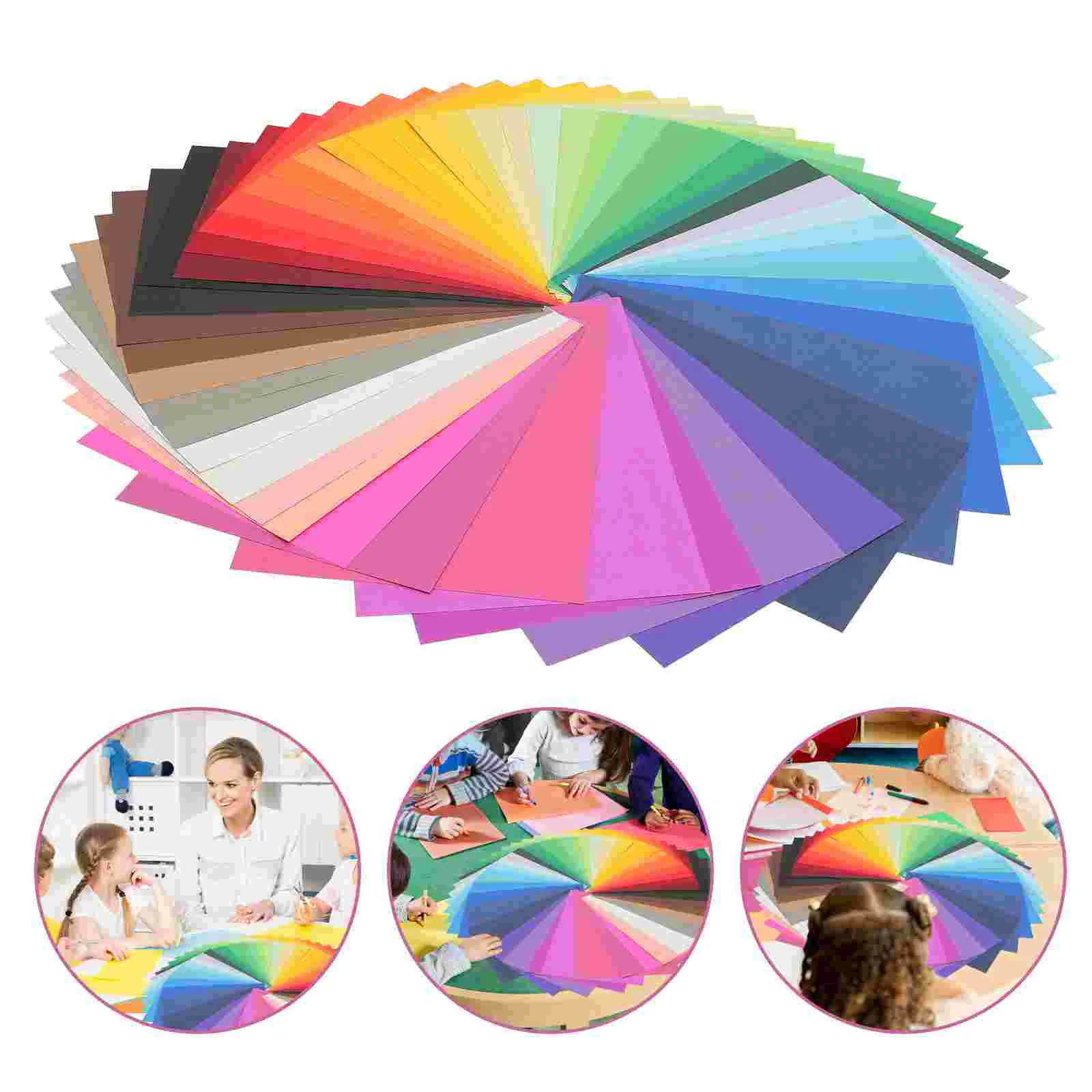 50 Sheets A3 Paper Origami Material Color Cardboard Child Colored Paper Printer Supplies Origami