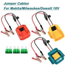 Akumulator litowo-jonowy 18 V Adapter rozrusznika samochodowego do kabli połączeniowych Makita/Dewalt/Milwaukee Samochodowe kable wspomagające z wyłącznikiem bezpiecznikowym