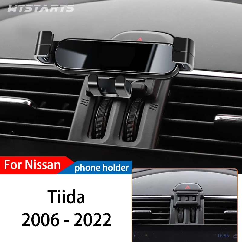 

Car Phone Holder For Nissan Tiida 2006-2022 GPS Special Gravity Navigation Mobile Bracket 360 Degree Rotating Mount Accessories