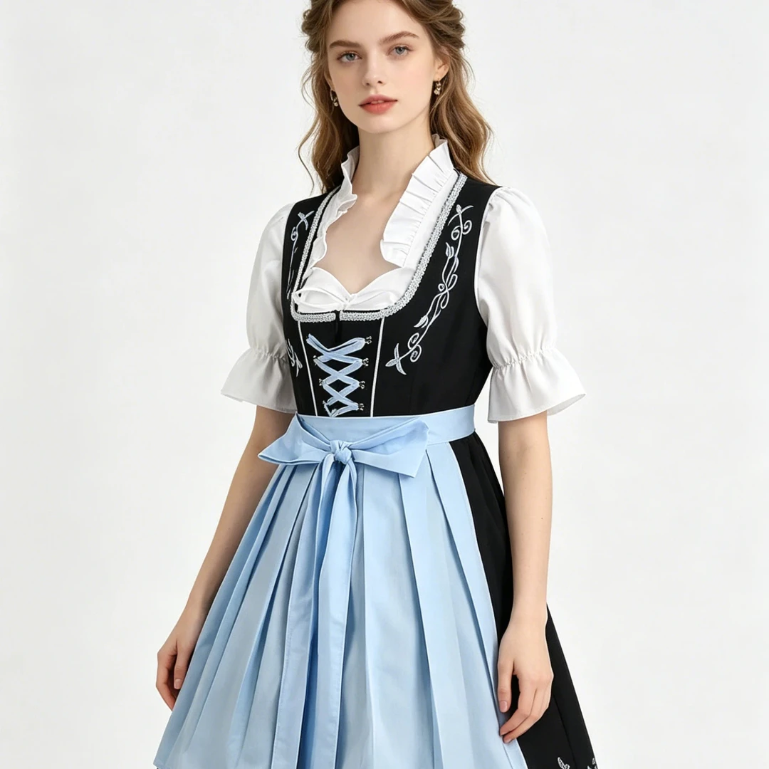 

Festspiele Elegant Dress German Munich Oktoberfest Outfit Women Bavarian Victorian Carnival Party Stage Beer Performance Costume