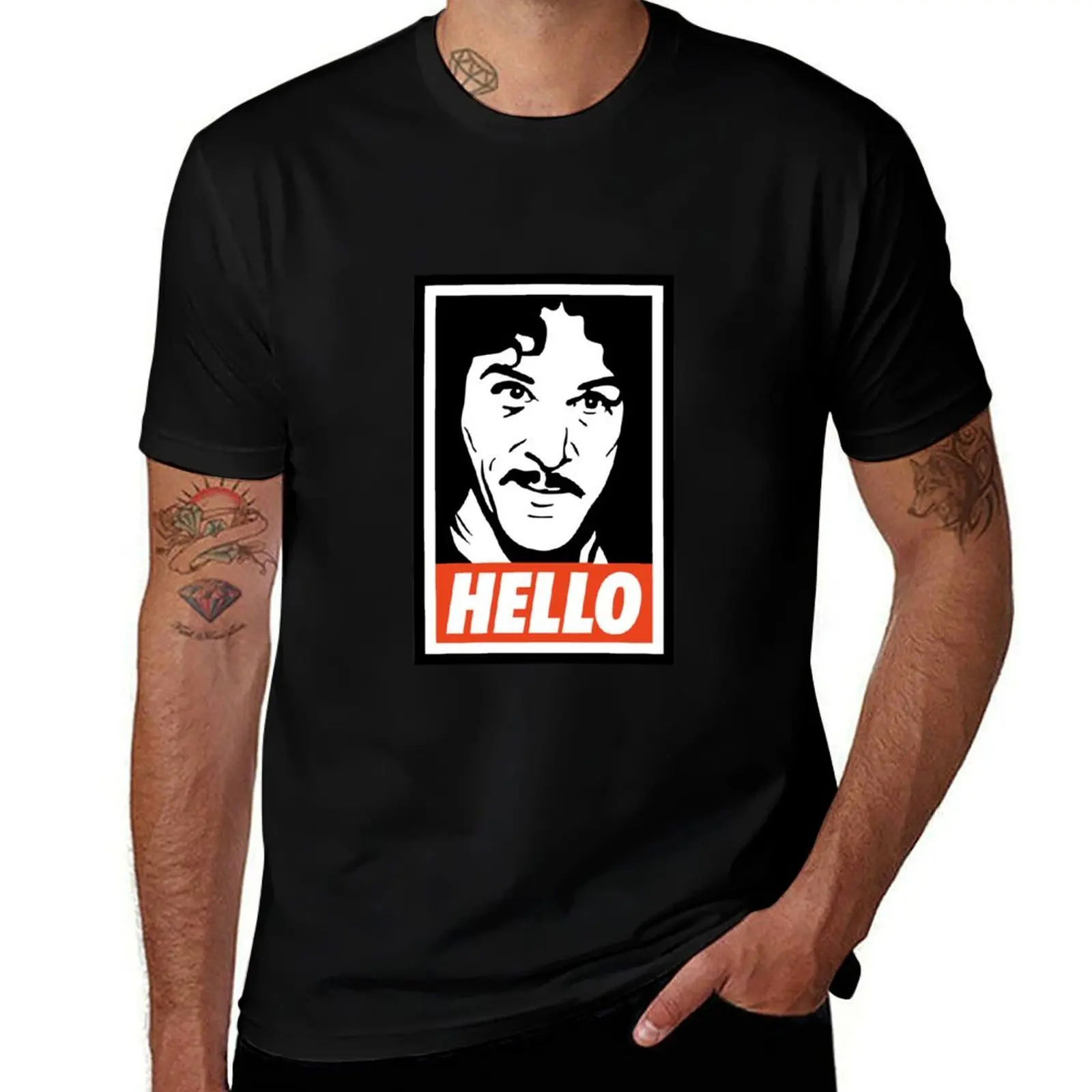 Hello my name is í?igo Montoya T-Shirt korean fashion boys whites aesthetic clothes anime shirts men