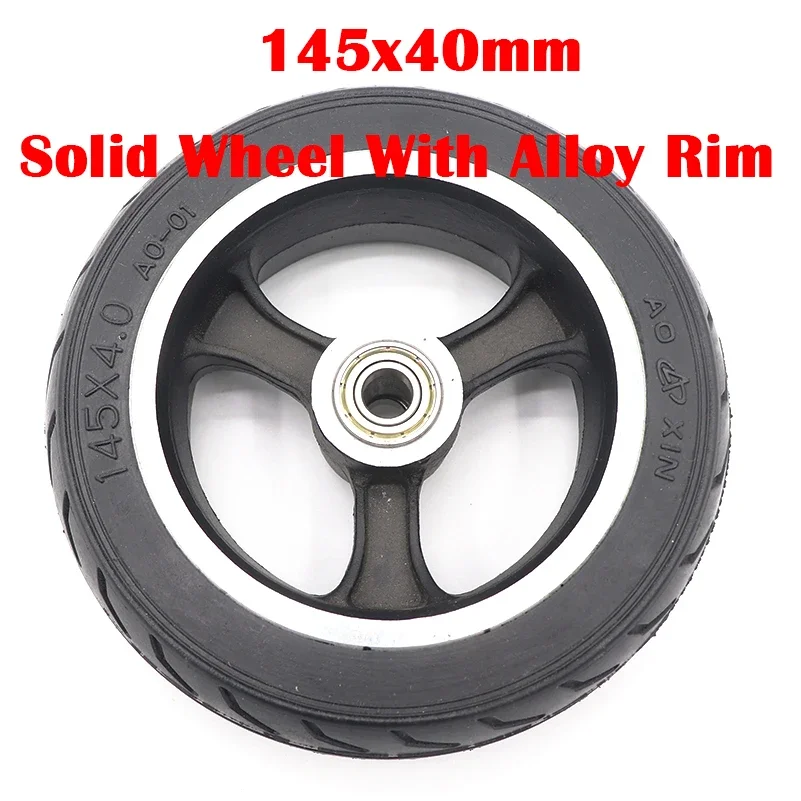 6 Inch Wheel 145x40 Solid Tire with Plastic / Alloy Hub for Mini Electric Scooter Fastwheel F0,jackhot,Nes Carbon Fiber Scooter