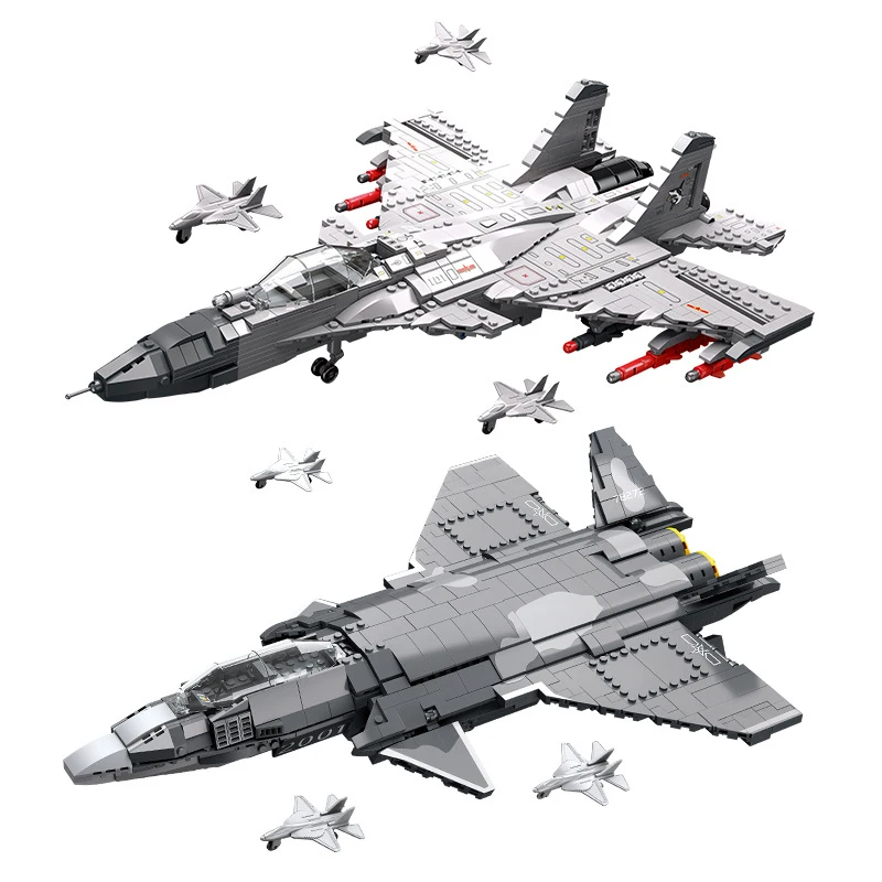 

Building Blocks of Military Weapon, Aircraft Fighter J15 Plane Model, Bomber Puzzle, Education Collection, Toys of Gifts, 61056