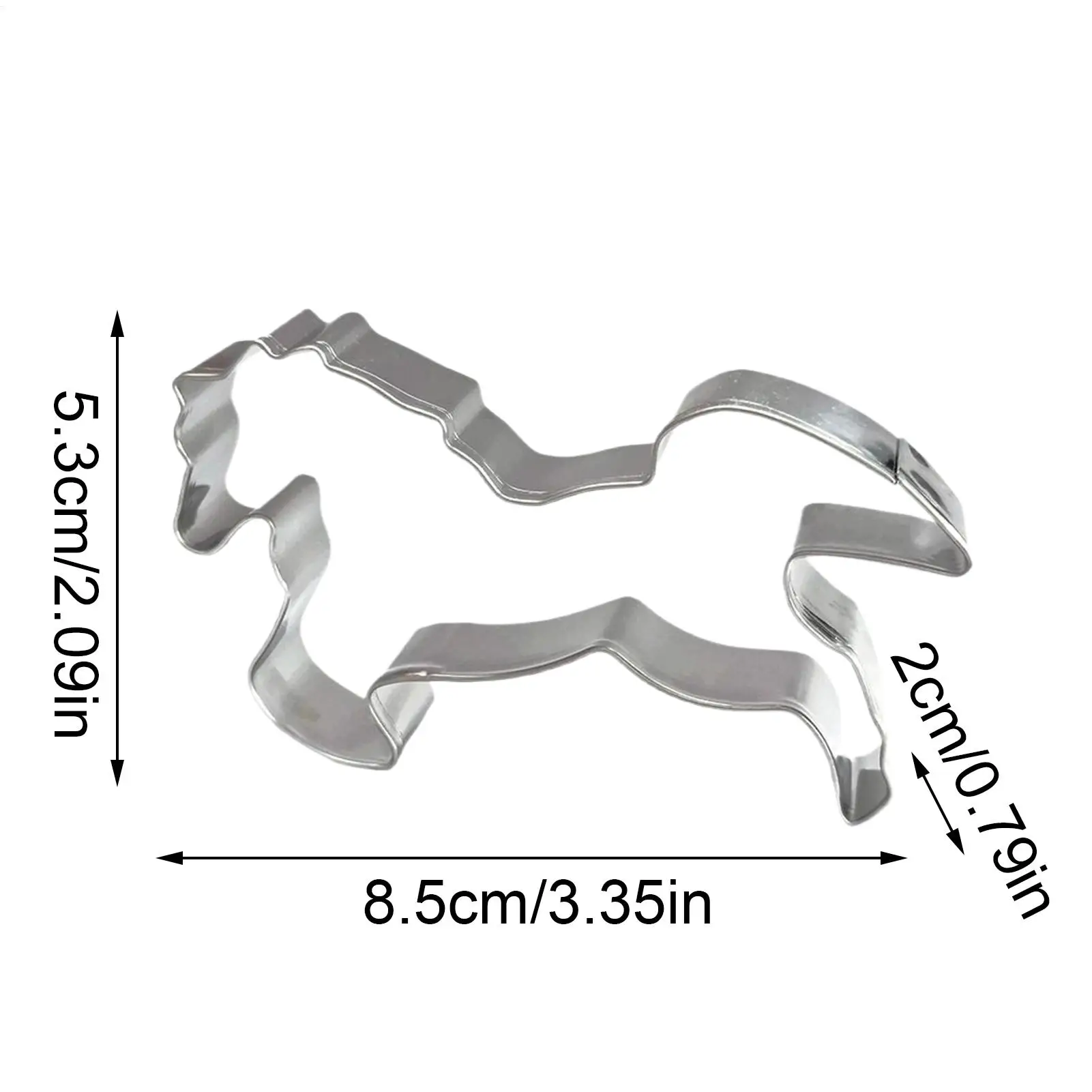 Horse Cookie Cutter Small Stainless Steel Baking Supplies Animal Pie Crust Cutter For Fondant Bakers Parents Home Party