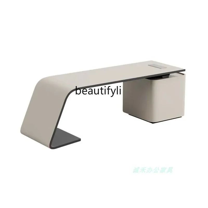 Paint Boss Desk Light Luxury Modern Simple Desk High-End Creative Executive Desk Beauty Salon Table and Chair