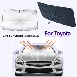 Car Sunshade For Toyota Corolla Prius Camry CHR C-HR RAV4 Altis Land Cruiser  Car Windshield Sunshades Front Shading Umbrella