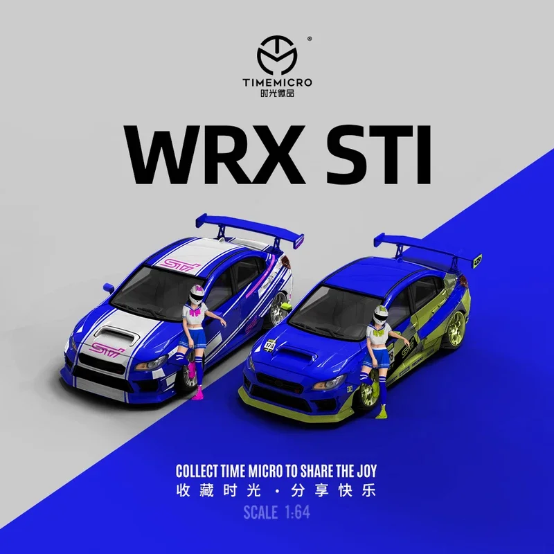 

TIME MICRO 1:64 WRX STI Diecast Model Car ,Simulation Alloy Car Model for Limited Edition Collection& Display & Gift