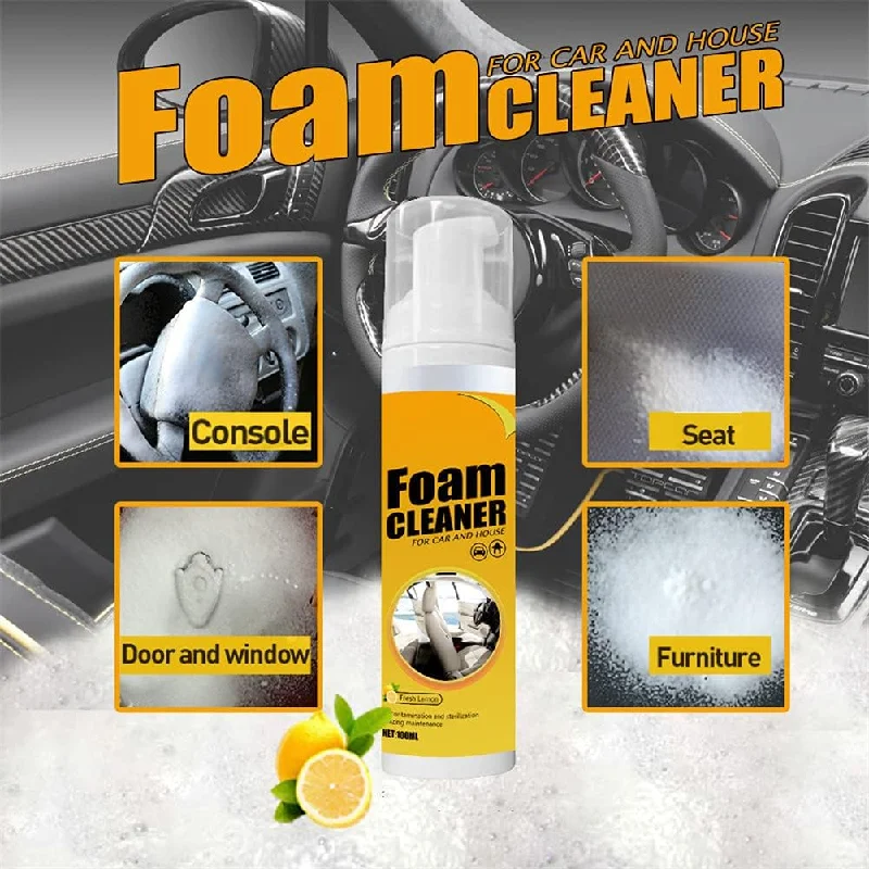 

1Set Car Interior Leather Clean Multifunctional Foam Cleaner Car Interior Strong Decontamination Ceiling Seat Clean