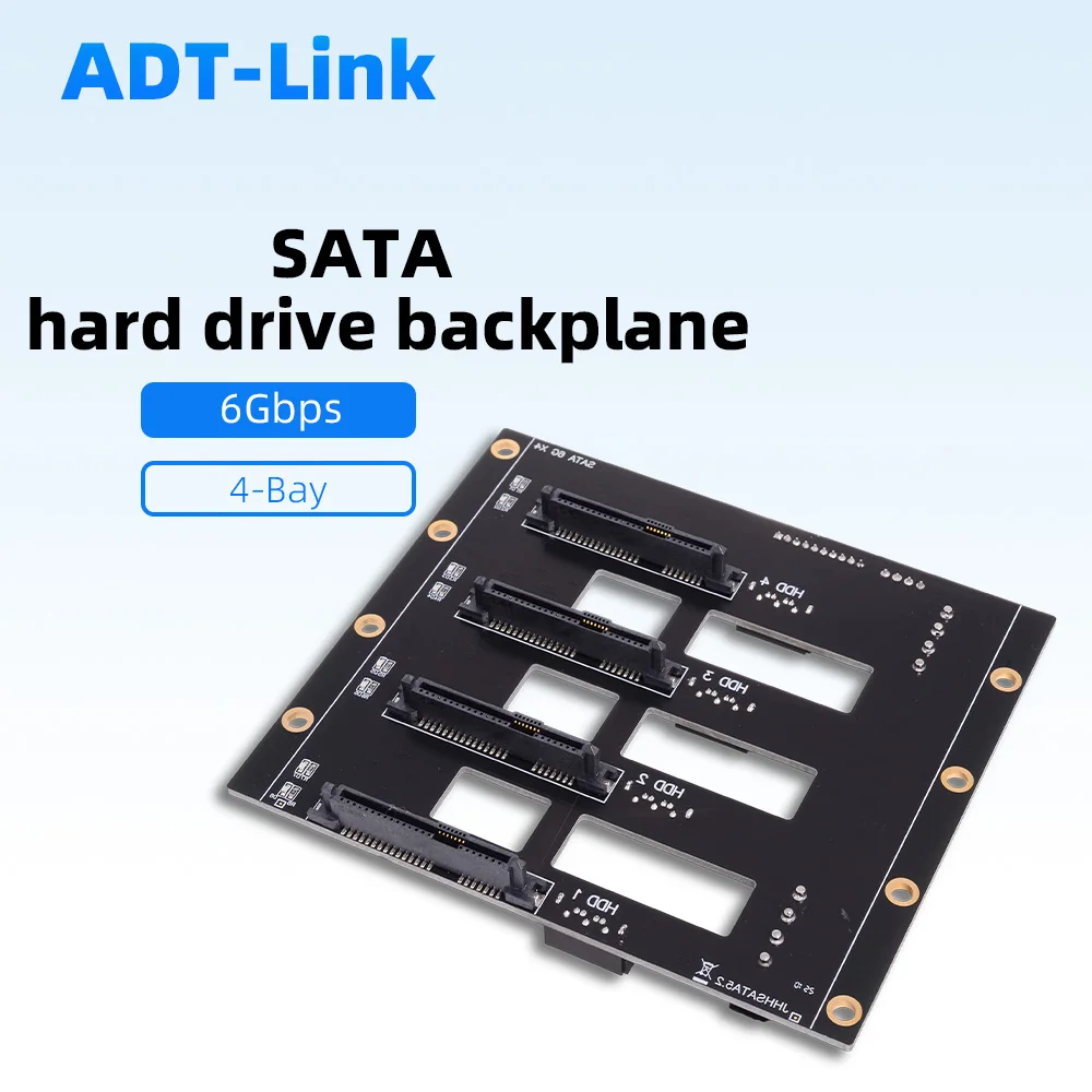 

Sata Interface 4 Disk Slots Hard Drive Backplane for Server Expansion Card 6Gbps 7/29P SATA To 4*Disk SSD HDD Adapter 4D Power