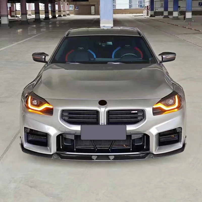 For 2023-2025 BMW G87 BMW M2 dry carbon fiber headlights, eyebrows, eyelid cover trim, non-destructive 3M paste installation