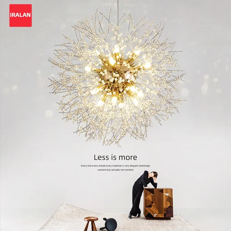 Modern LED Chandelier Dandelion Crystal Ceiling Light Decoration Ceiling pendant lamps Bedroom Living Dining Room Home Indoor