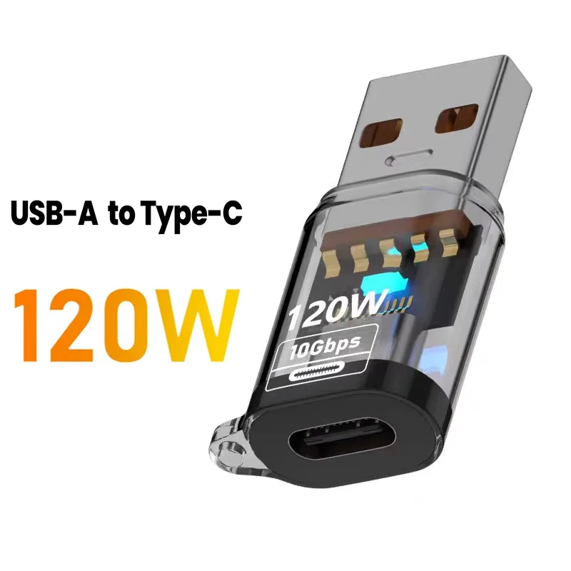 Type C Adapter USB 3.2 To Type C Converter 120W 10GB High Speed Data Audio Transfer For iPhone For MacBook For iPad For Huawei
