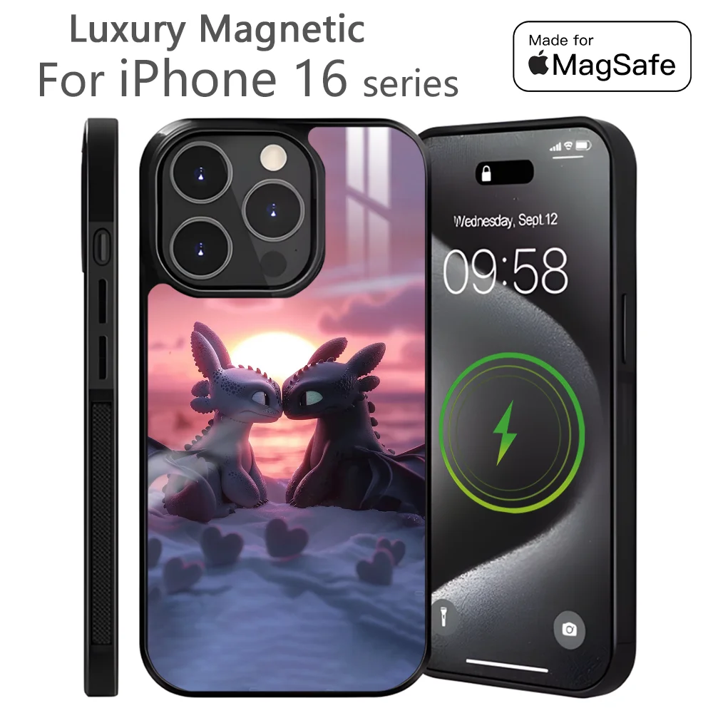 How To T-Train Your D-DragonS Phone Case For iPhone 16 15 14 13 12 11 Pro Max Plus Mini Magnetic Magsafe Wireless Charging Cover