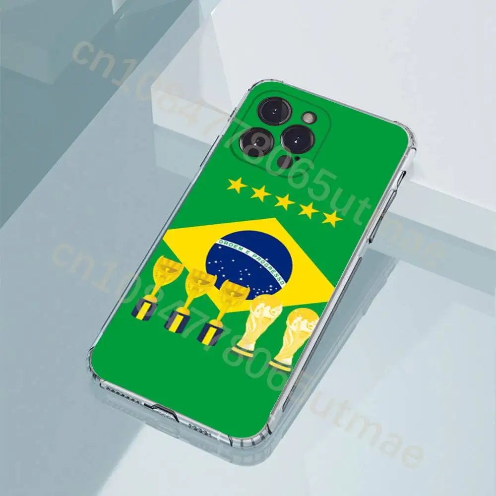 WC2026 BRA B-Brazil Champion Phone Cases For iPhone17,16,15,14,13,12,11,Pro,Max,Plus Luxury Camera Protection Plastic