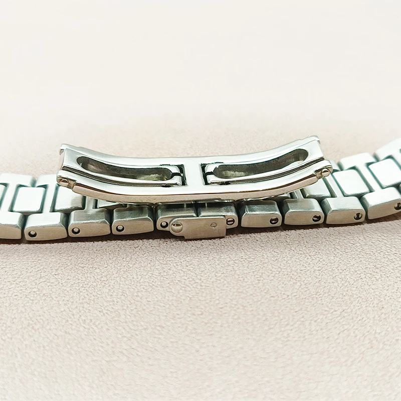 41mm srebrne Nautilus etui do zegarka pasujące do NH35 NH36, szafirowe szkło zamontować pasek do zegarka przezroczysty tył pokrowiec na zegarek