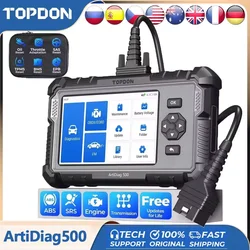 Topdon Car Diagnostic Tool 4 Systems OBD2 Diagnostic Scanner Engine ABS SRS Airbag Auto Scan Tool Code Reader ArtiDiag500