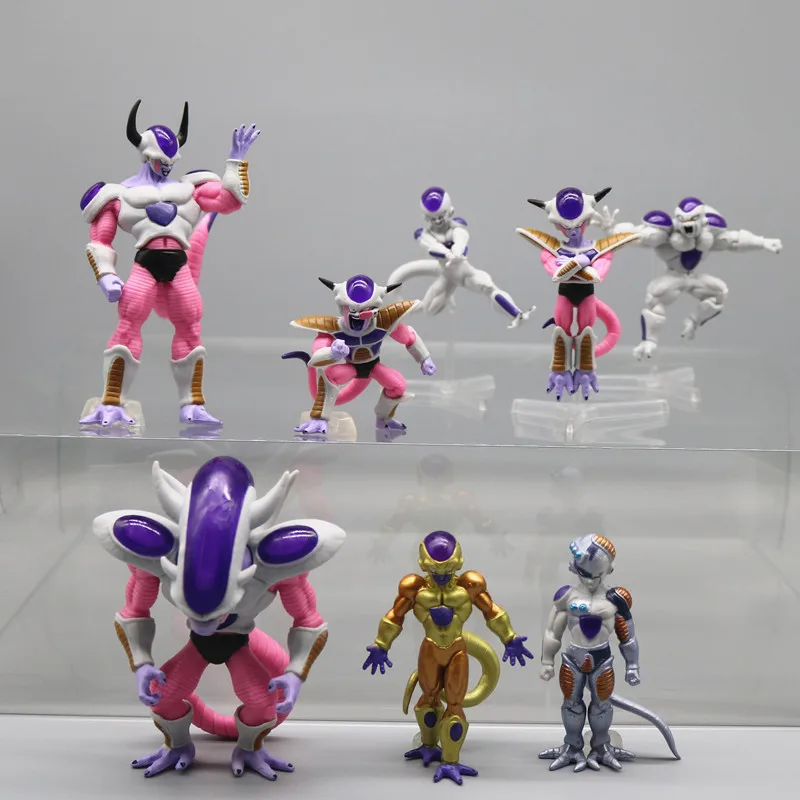 

8pcs Dragon Ball Figure Frieza Figurine Golden Frieza Villain Legion White Hole Goku Dordoria Dragon Ball Collectible Figurines