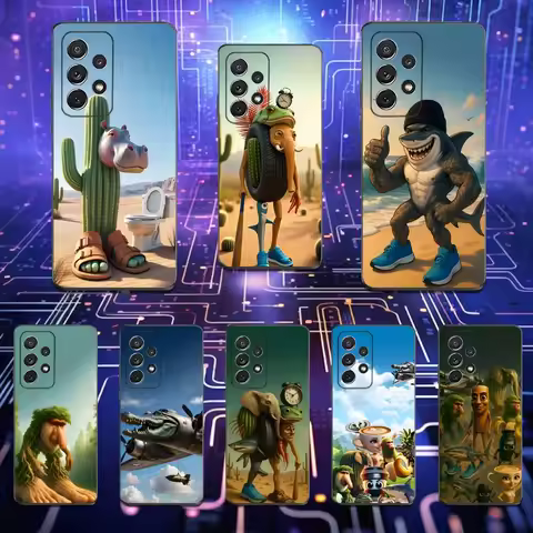 Funny B-Brainrot T-Tralalero Phone Case For Samsung S25,S24,S23,S22,S21,S20,S10,Ultra,Plus,Lite,FE,Soft Silicone Black Cover