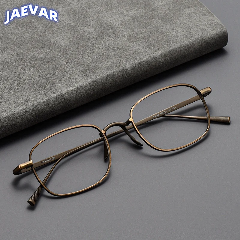 Pure Titanium Glasses Frame Ultra-light Small Round Frame Men's Glasses Frame Anti-blue Light Optical Prescription  Glasses KJ45