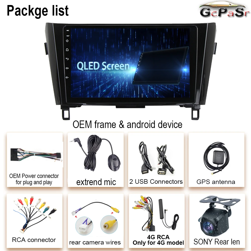 

For Nissan Qashqai J11 X-Trail 3 T32 2013 - 2017 Android Auto Car Radio Player High-performance Stereo Autoradio Wifi Screen DVD