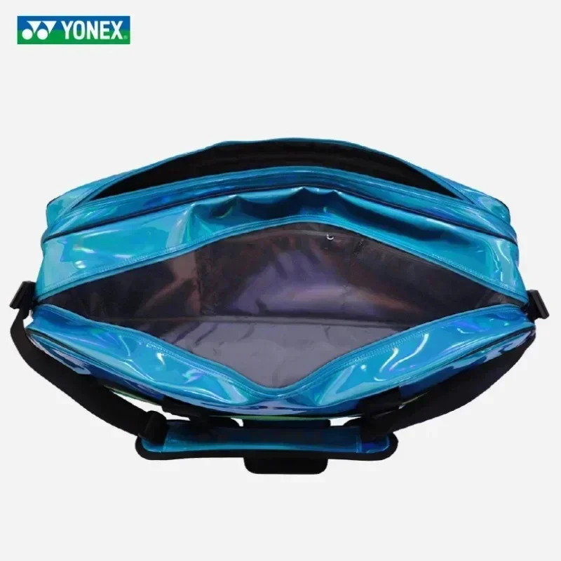 Yonex genuíno saco de badminton pu quadrado em forma de tênis mochila esportes ao ar livre saco de mão segurar 6 -8 peças raquetes para treinamento